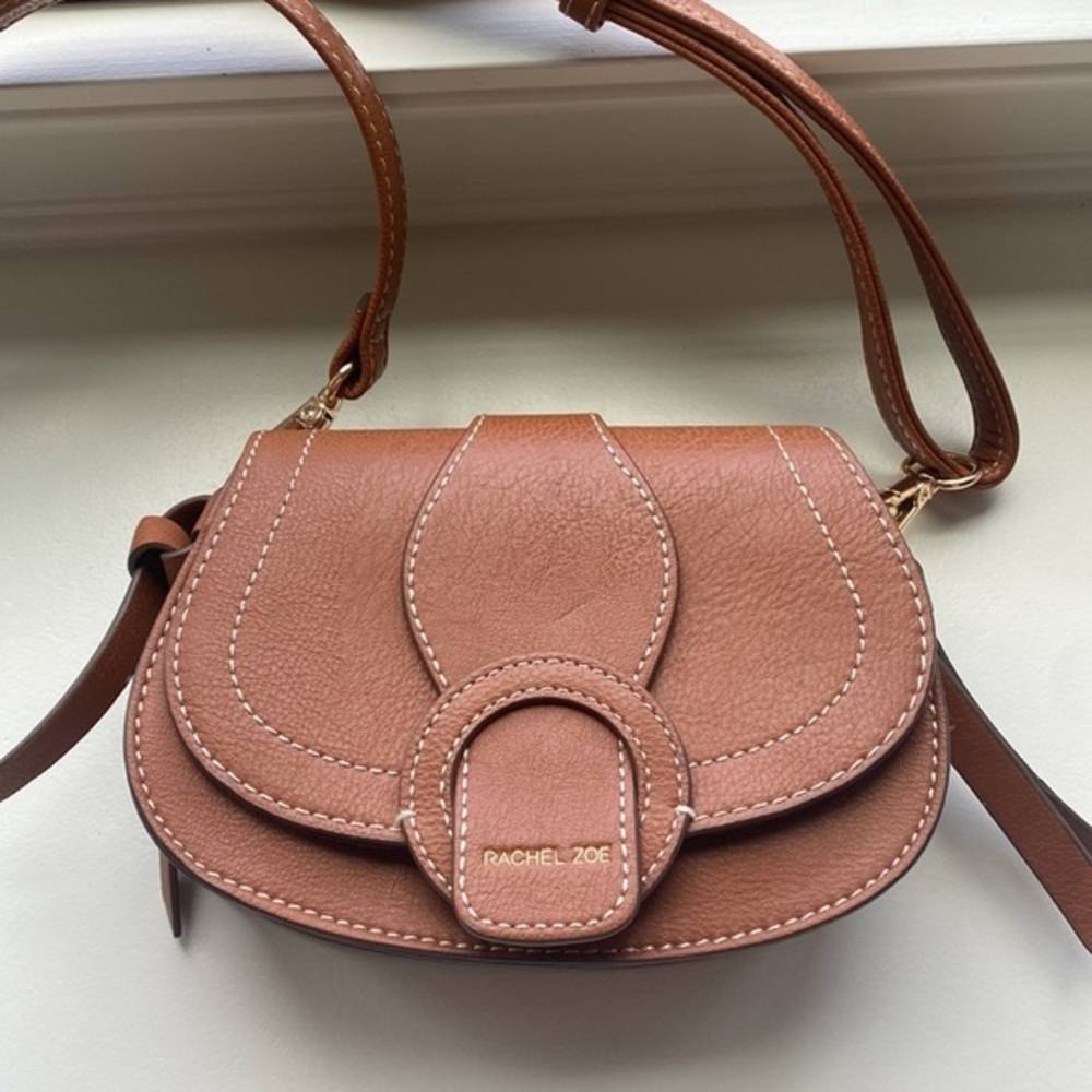 NWT Rachel Zoe Brown Faux Leather Crossbody - Picture 3 of 5